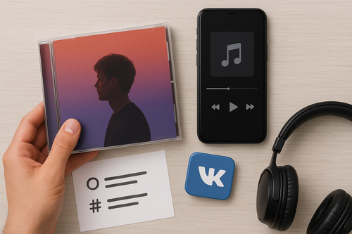 диск и наушники